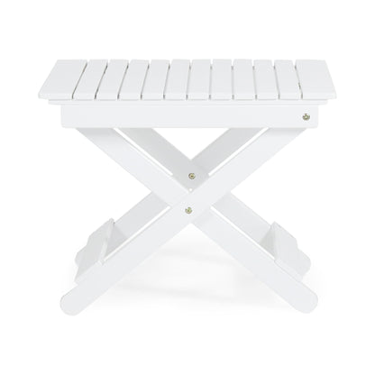 Outdoor Folding Wooden Side Table Noble House