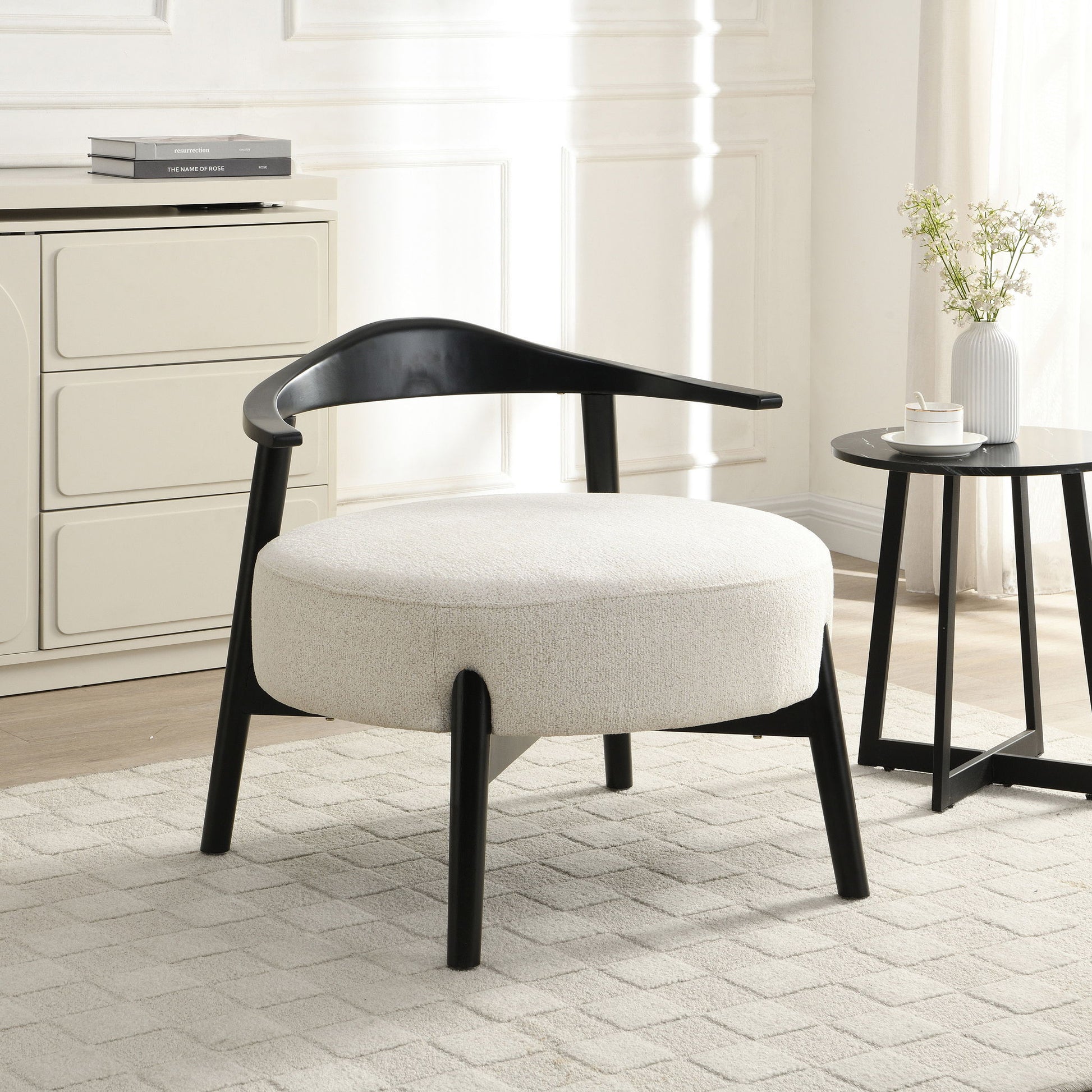 Modern Living Room Upholstered Accent Chair Noble House