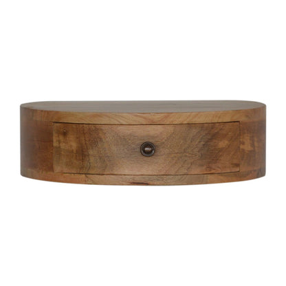 Wall Mounted Rounded Nightstand - Oak Artisan Furniture