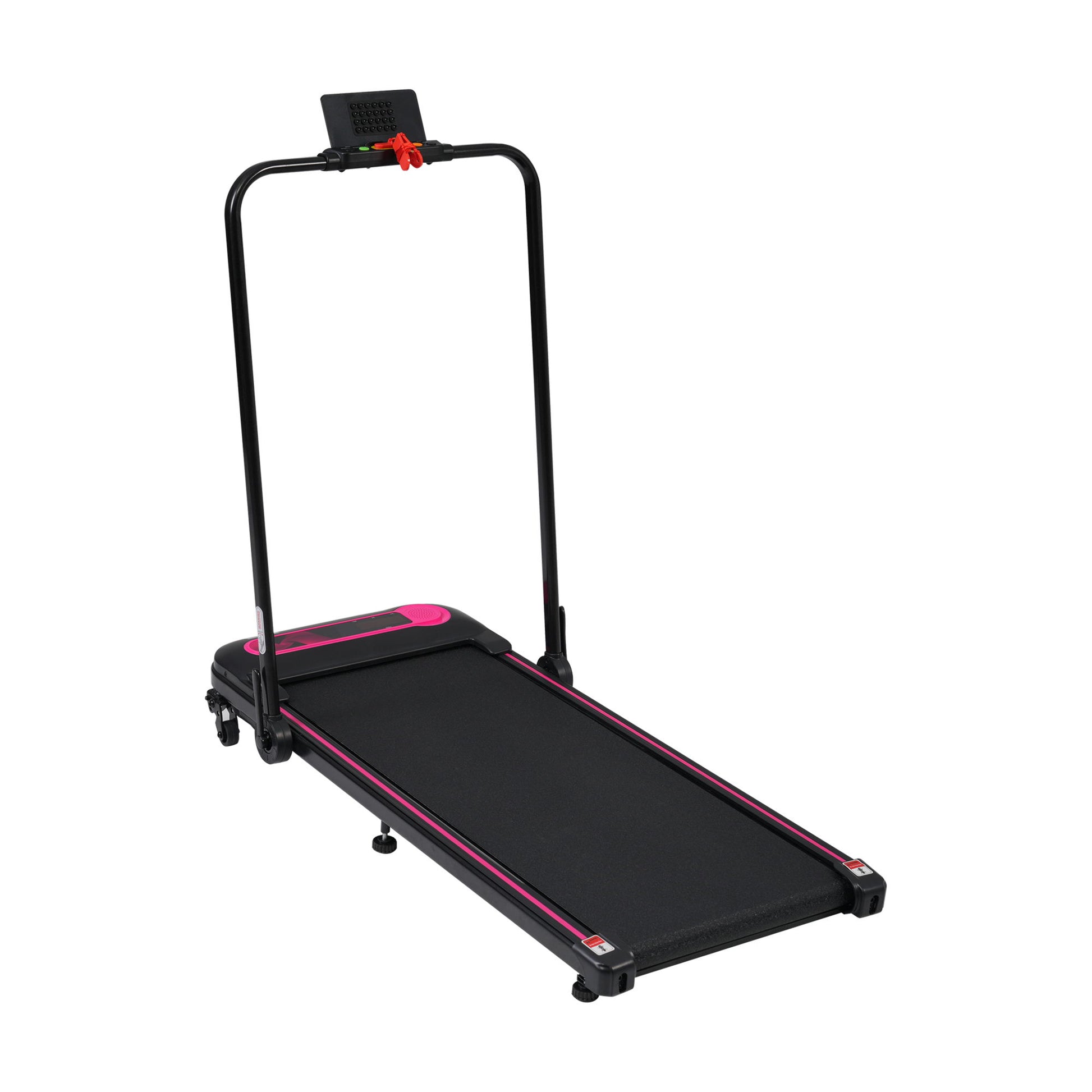 Folding Walking Pad Under Desk Treadmill For Home 2 Ways To Adjust Speed - Pink / Black Daily Nest