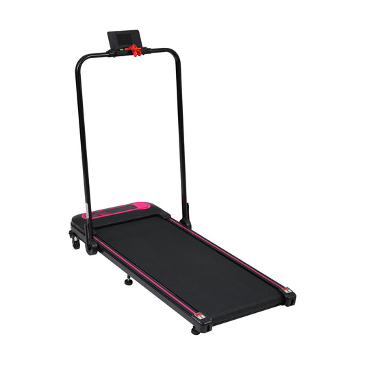 Folding Walking Pad Under Desk Treadmill For Home 2 Ways To Adjust Speed - Pink / Black Daily Nest