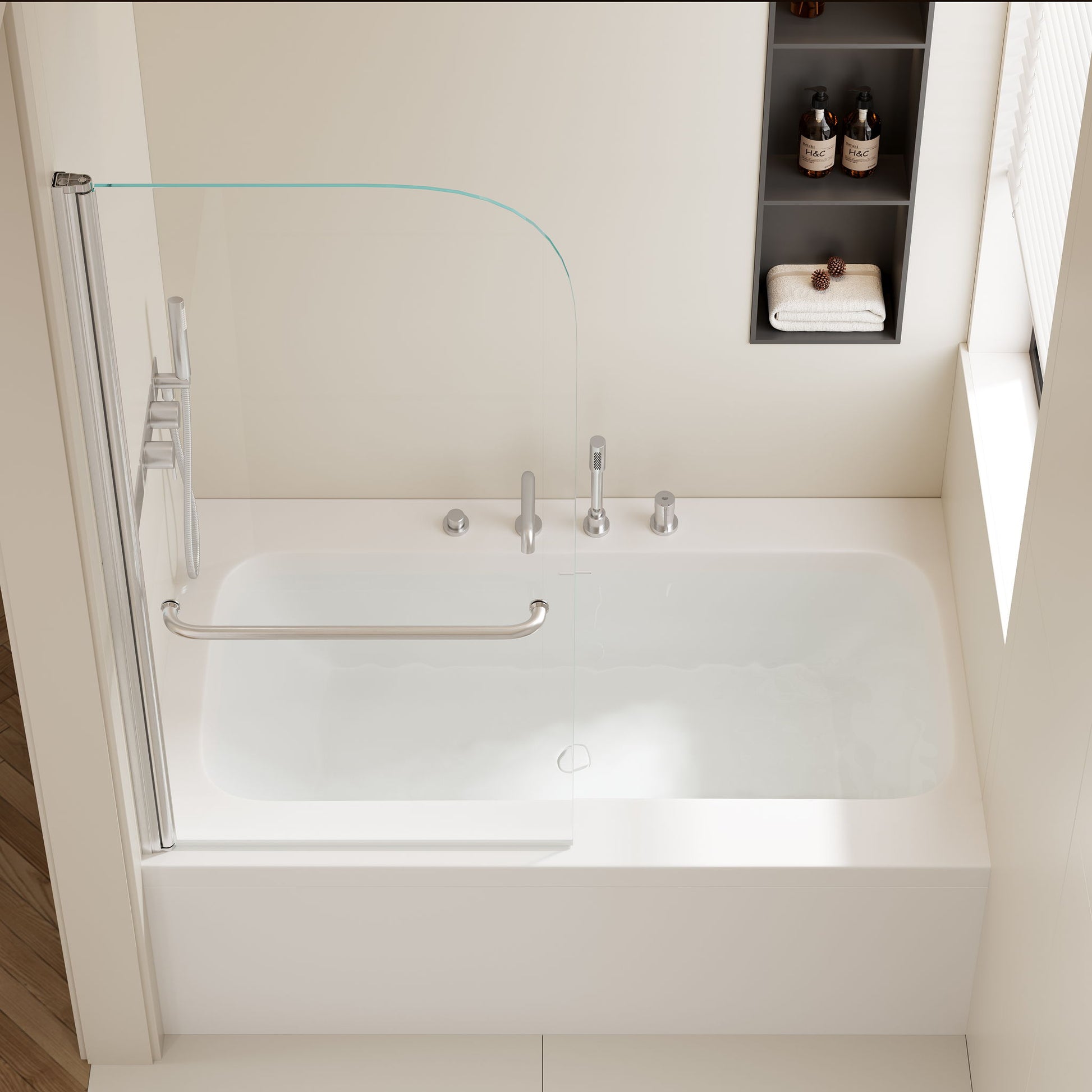 Bathtub Shower Door With 6mm Tempered Glass Daily Nest