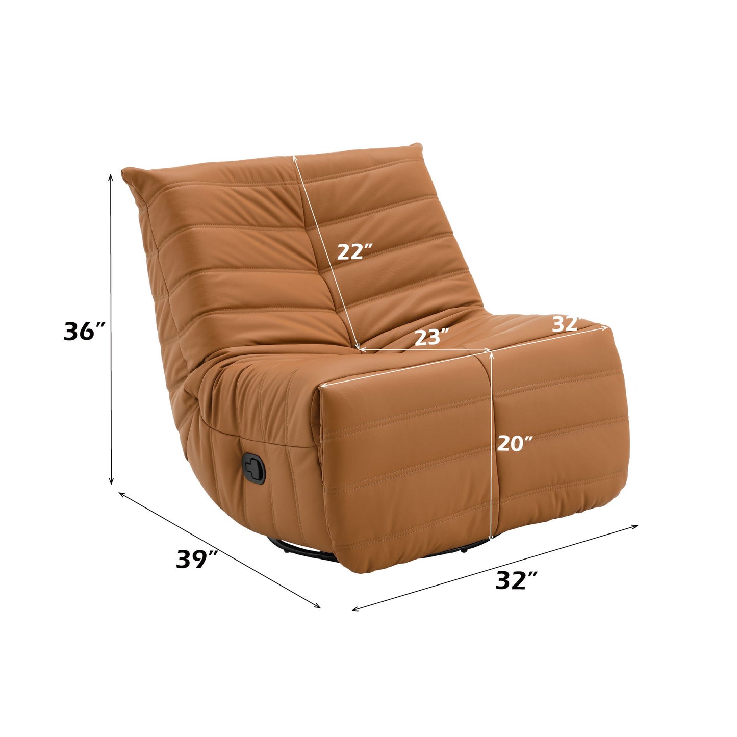 Glider Recliner With Swivel - Orange Acme