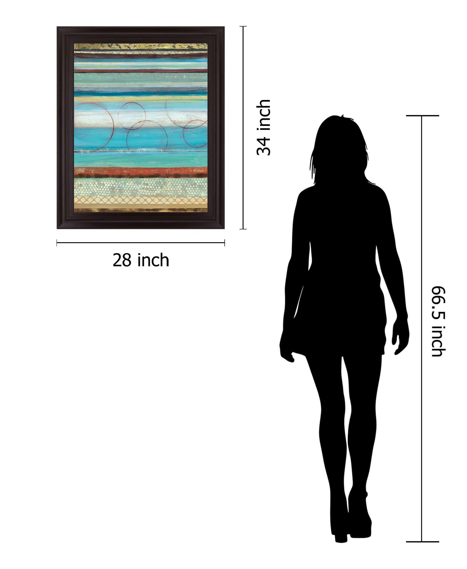 Azure Rhythm - 28" x 34" Framed Wall Art Classy Art