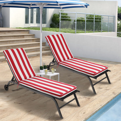 2 Pieces Set Outdoor Lounge Chair Cushion Replacement Patio Furniture Seat Home Essentials