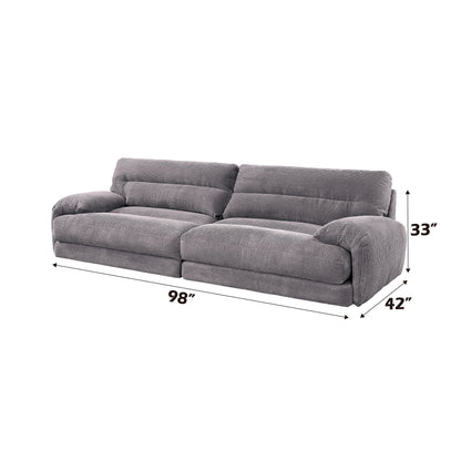 Cadenza - Corduroy Loveseat - Gray Acme