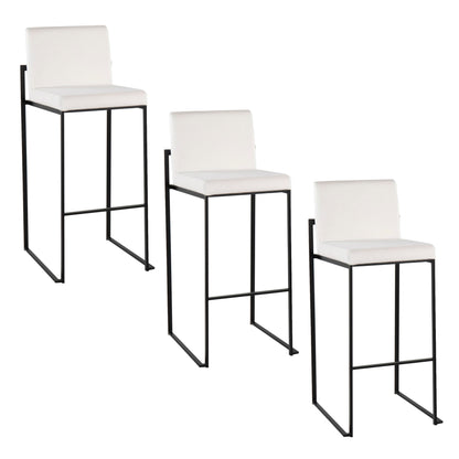 Fuji - Contemporary High Back Barstool Elegant Design Lumi Source