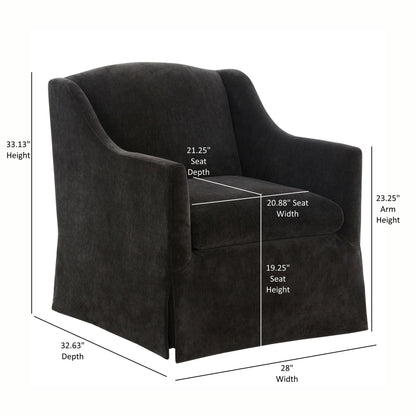 Luisa - Skirted Swivel Accent Chair Ridgecrest Home