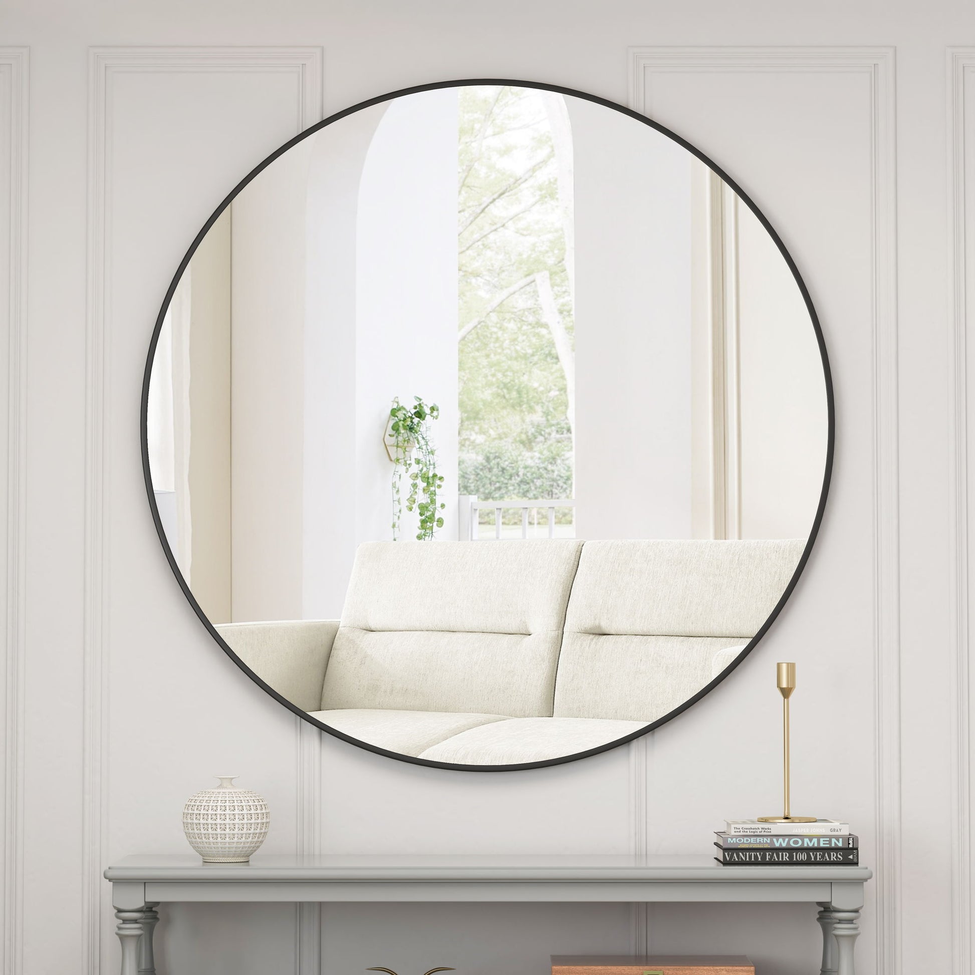 Wall Circular Mirror Metal Framed Mirror Round Vanity Mirror Dressing Mirror, For Bathroom, Living Room, Bedroom Wall Decor Daily Nest