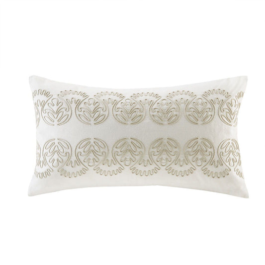 Suzanna - Oblong Pillow - White