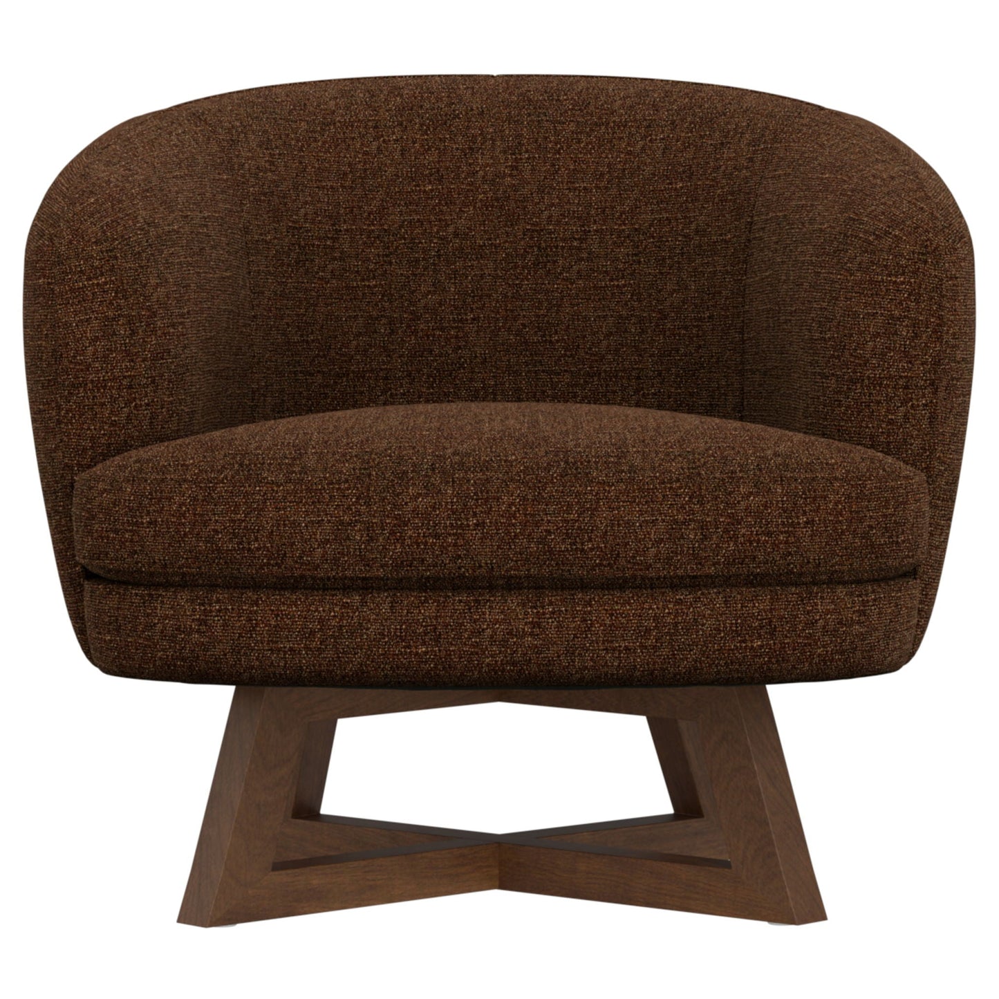 Swivel Accent Chair With Sculptural Base Emerald Home