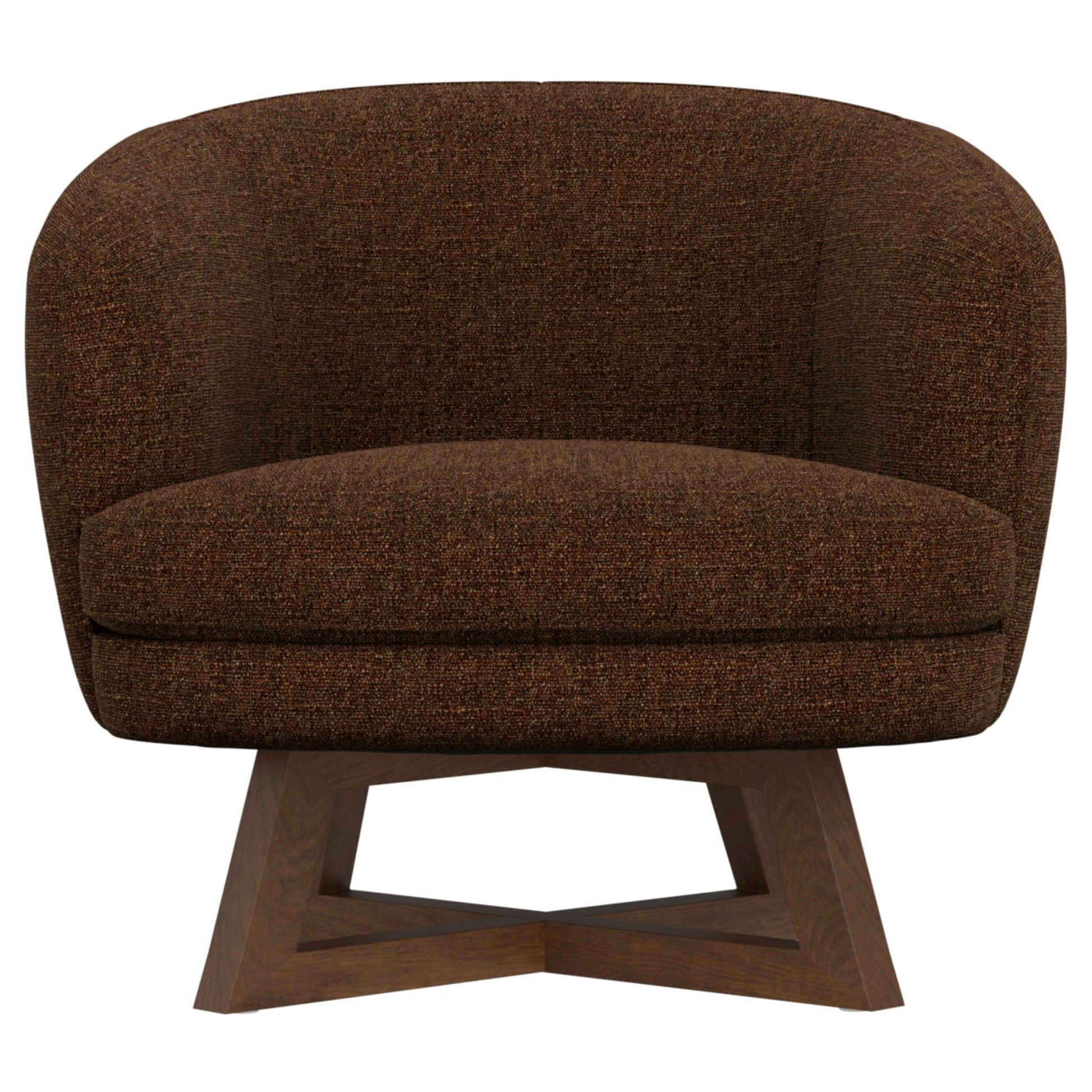 Swivel Accent Chair With Sculptural Base Emerald Home