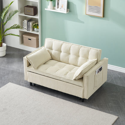 Two-Seat Casual Sofa With Pull Out Bed, Living Room Furniture