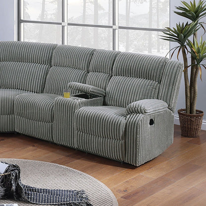 Power Motion Sectional LAF / RAF Loveseat With Console Cup Holders Home Essentials