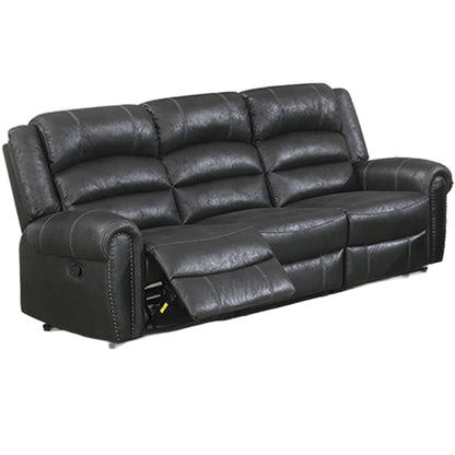 Power Reclining Sofa With Built In USB Port - Black Home Essentials