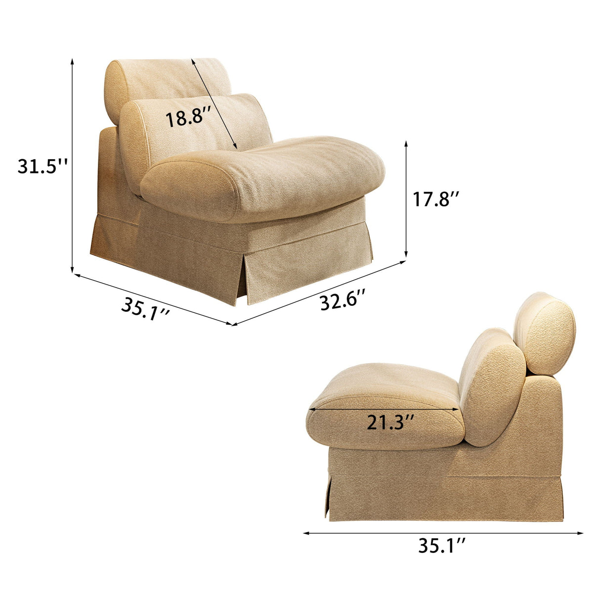 Accent Chair, Soft Medium Firm Upholstery For Living Room Home Essentials