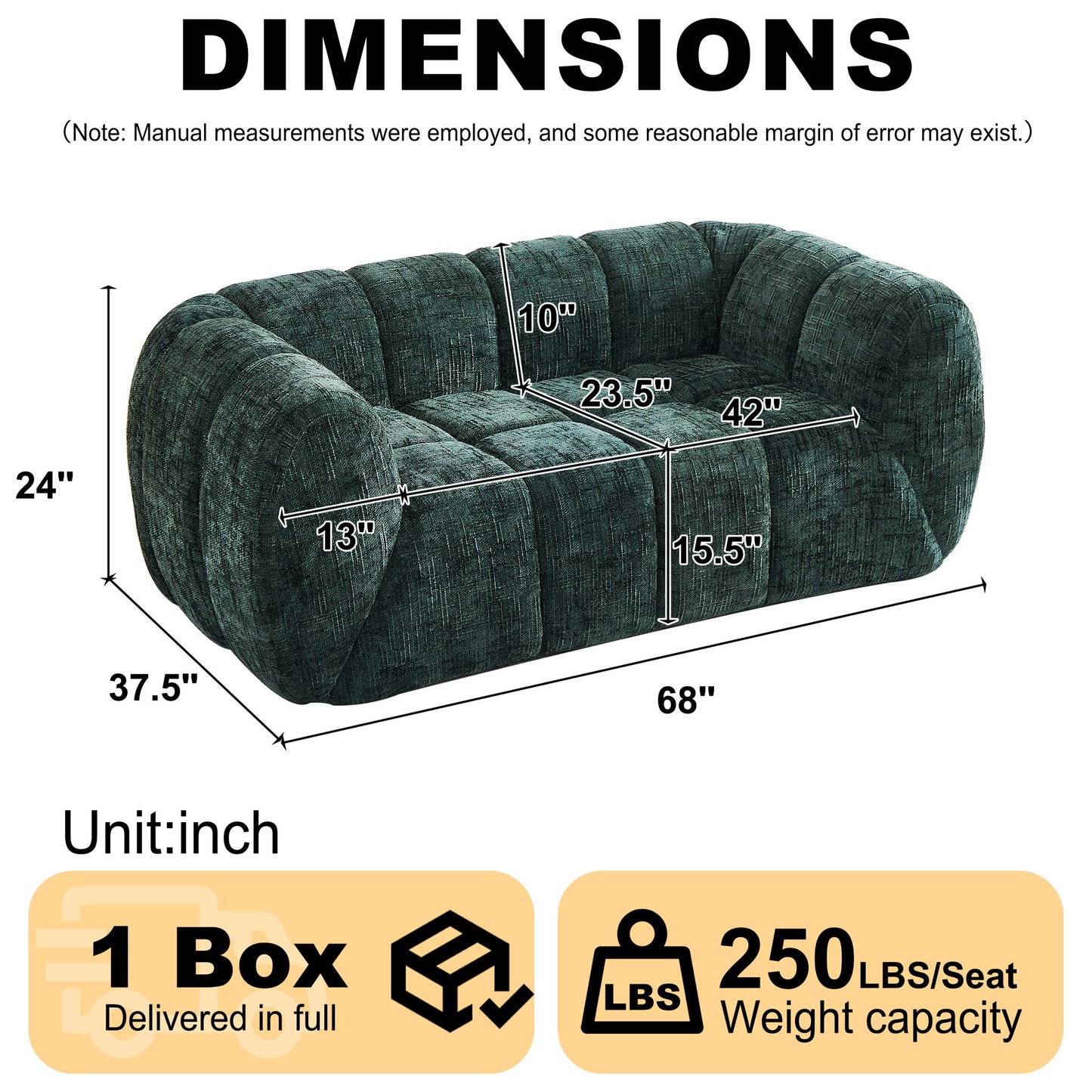 Quilted Cloud Sofa With Rounded Armrests And Piano Key Backrest Design Home Essentials