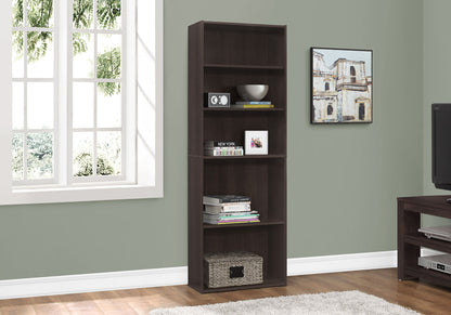 Bookshelf, Bookcase, 6 Tier, For Office, Transitional 8th Street