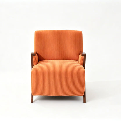 Armrest Accent Chair - Dark Orange Home Essentials