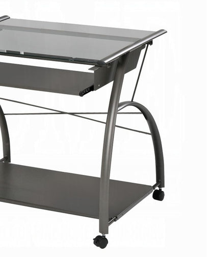 Vincent - Computer Desk - Pewter Acme