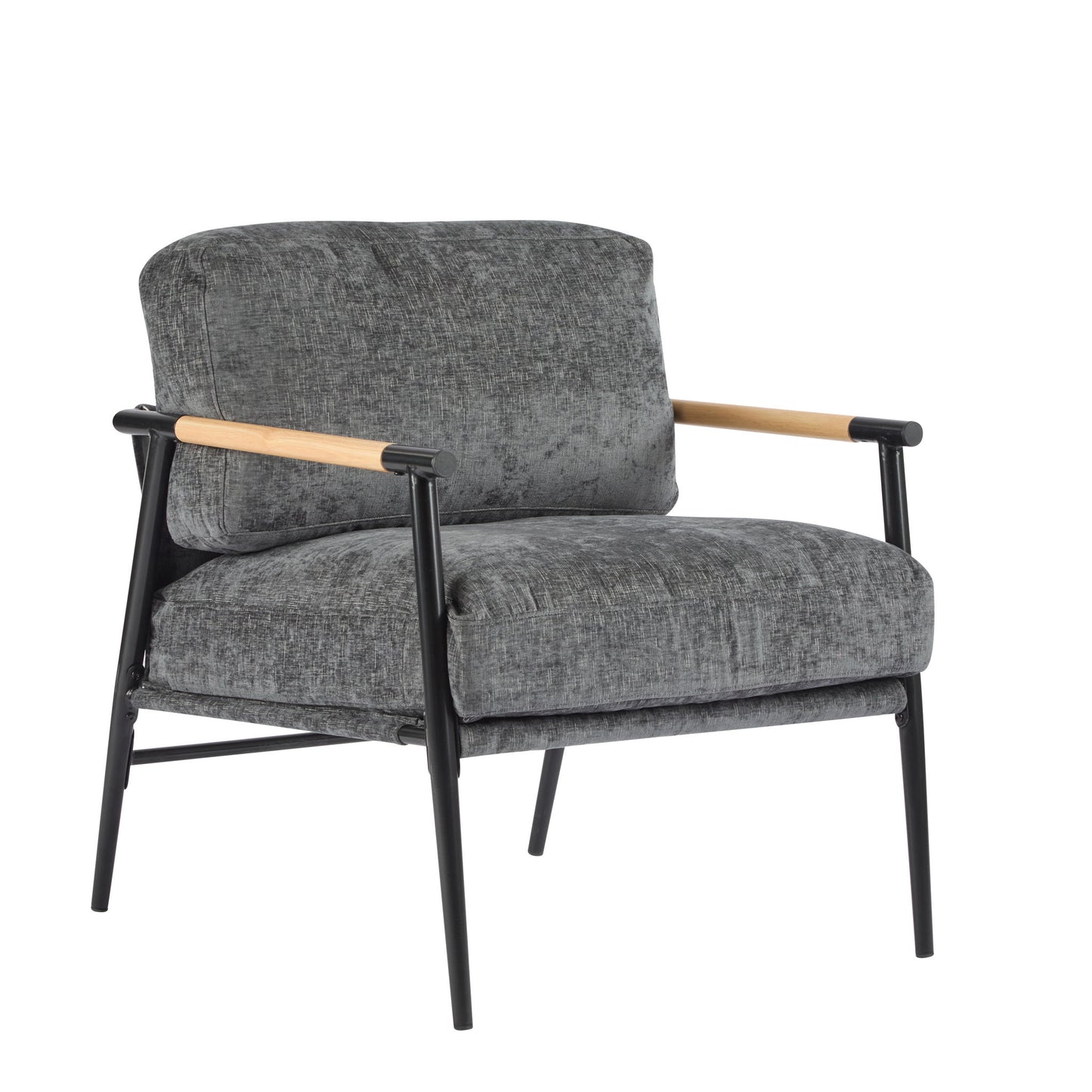 Modern Accent Chair With Cushions, Cozy Seating Noble House