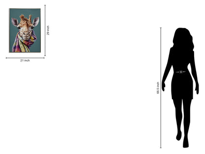 Whimsical Giraffe Chic - 21" x 29" Framed Wall Art