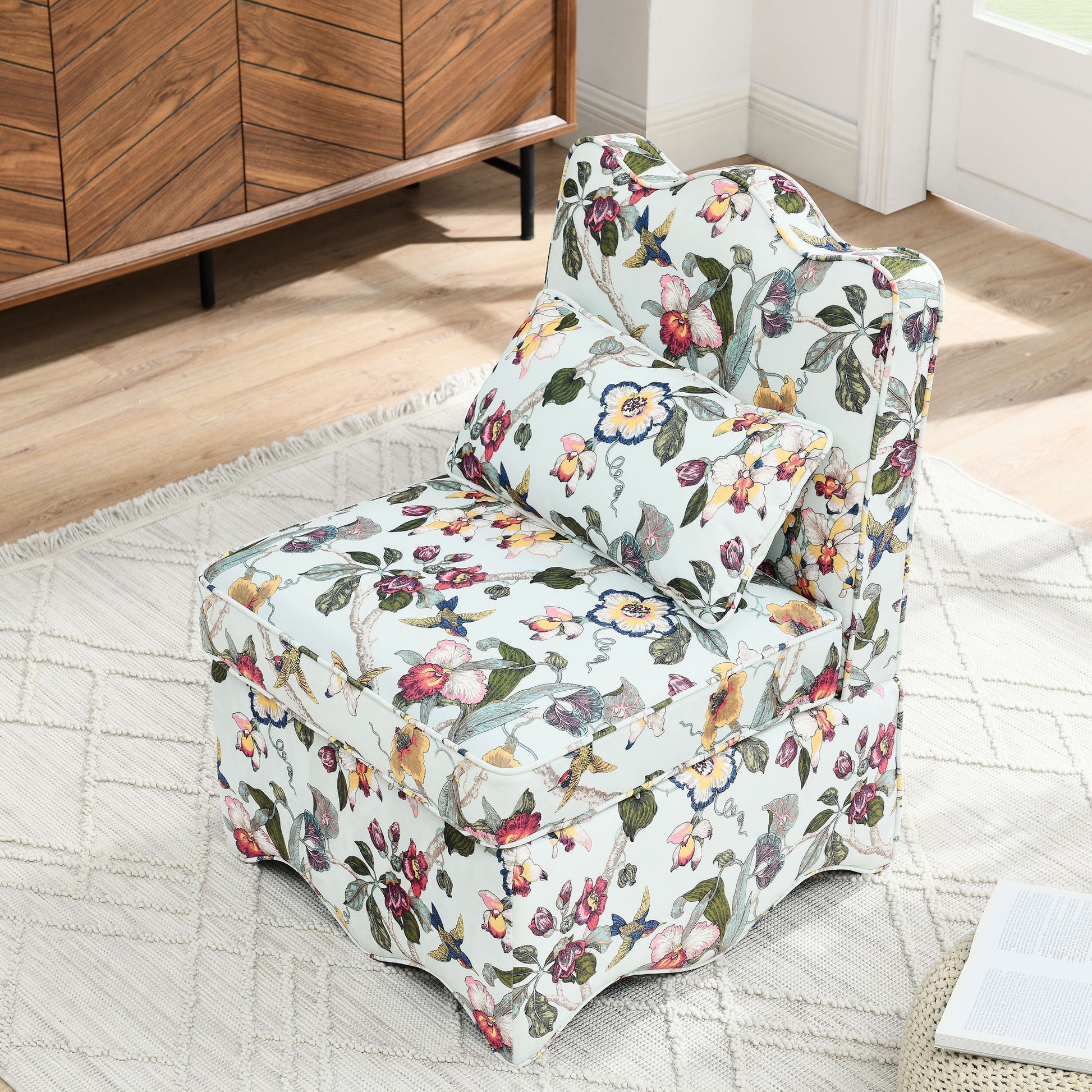Stylish Flannel Dining Chair With Soft Cushion And Backrest Home Essentials