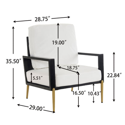 Modern Armchair With Solid Wood Frame Noble House