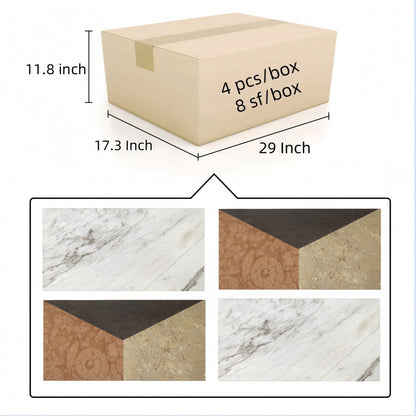 Waterjet Marble 4 Color Marble For Floor And Wall Polished Marble Tile Stone 1 Box Each Pattern 2 Pieces - White / Multi Daily Nest