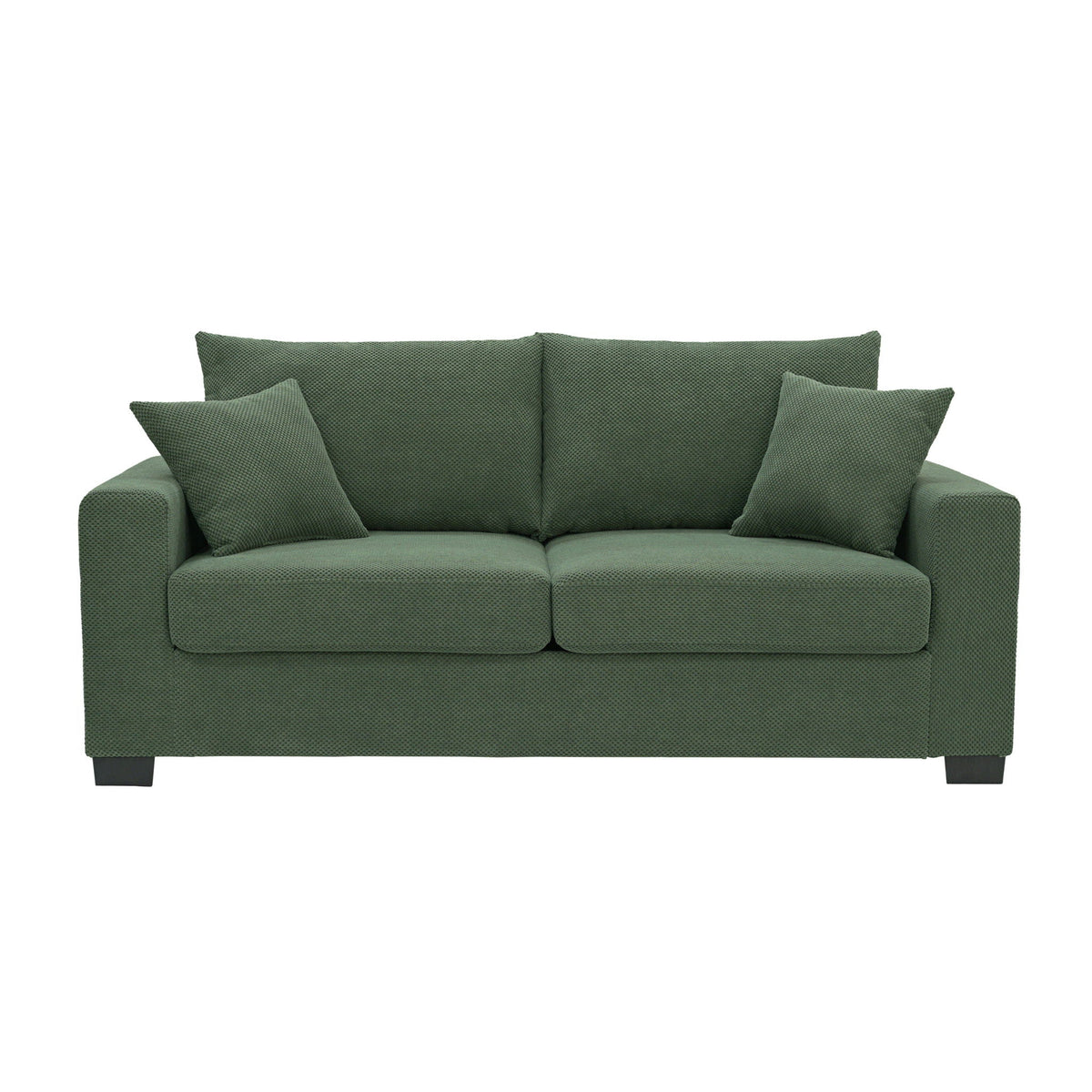 2 Seater Sofa, 2 Throw Pillows For Living Room Home Essentials