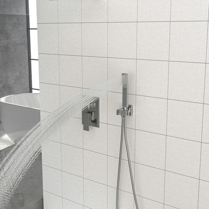 Dual Shower Head 10" Wall Mounted Square Shower System Daily Nest