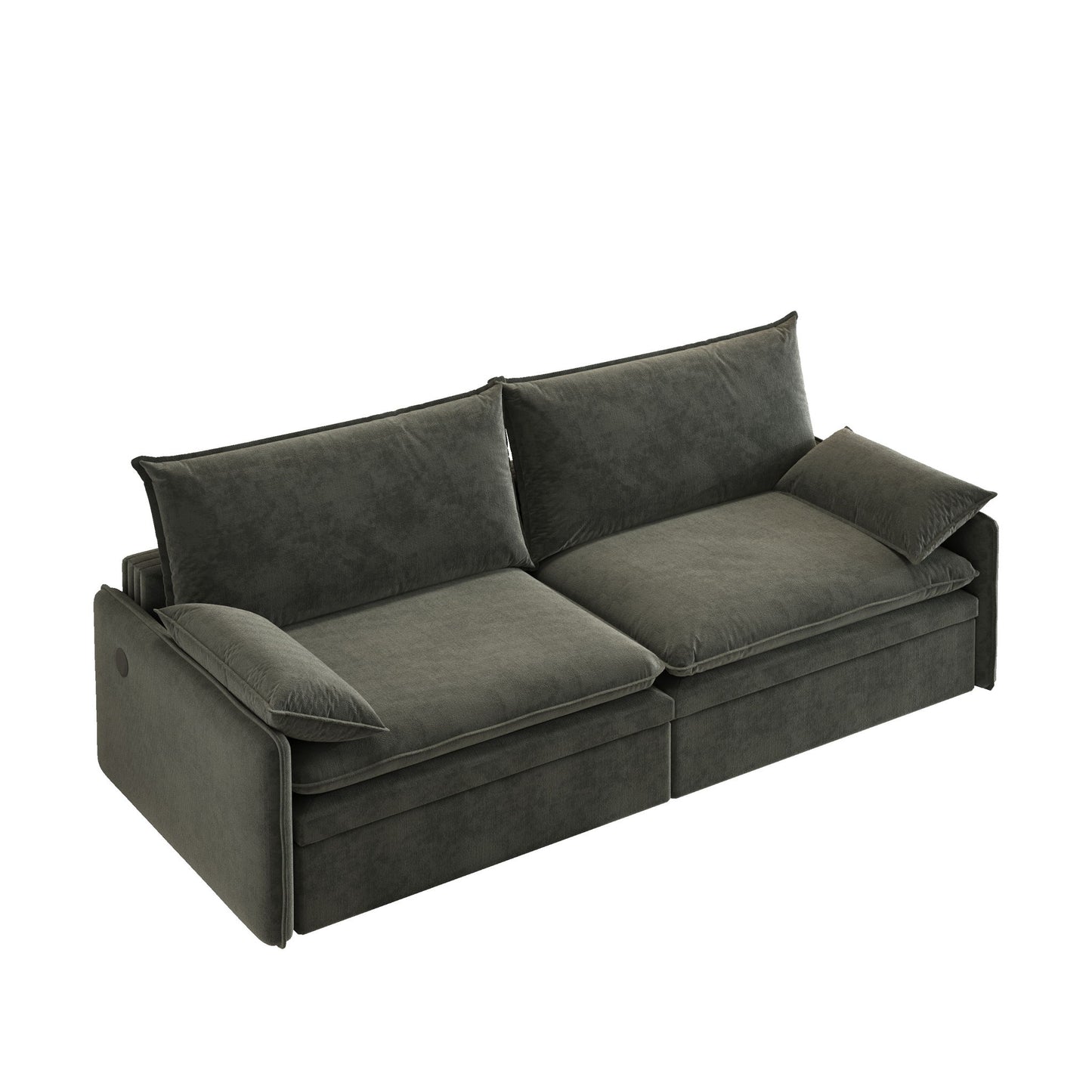 4 Seat Convertible Sleeper Sofa Bed, Modern With Storage Home Essentials