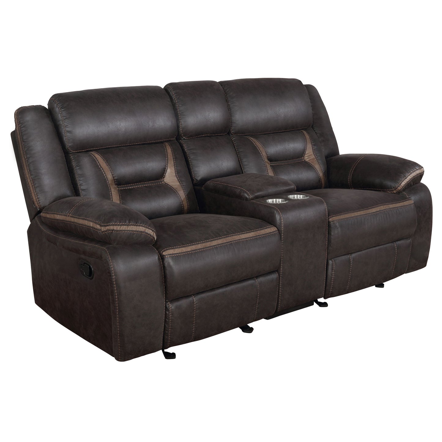 Brazelton - Glider Loveseat With Console Furniture Max