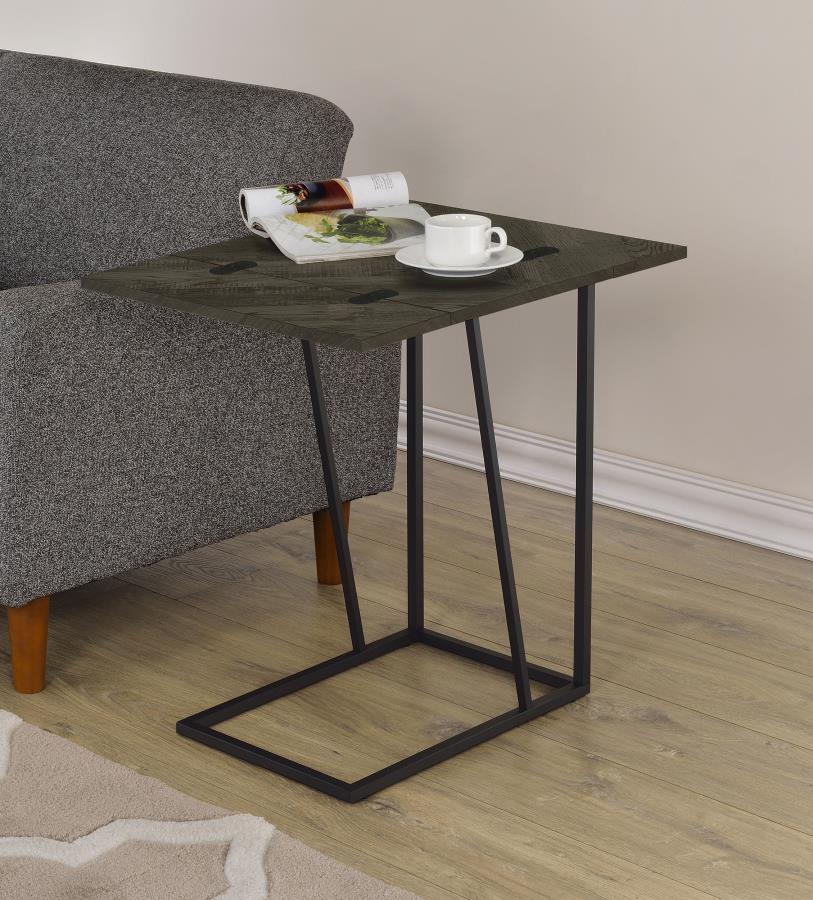 Carly - Expandable Engineered Wood C-Shaped Side Table CoasterEveryday