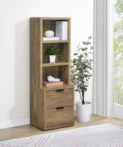 Westpark - 3-Shelf Bookcase USB And Lockable Drawer