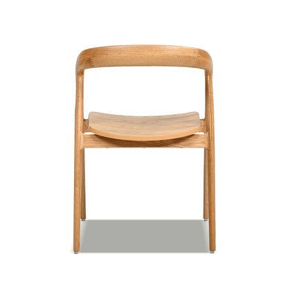 Simeon - Scandinavian Sculpted Dining Chair - Warm Natural Brown Jennifer Taylor Home