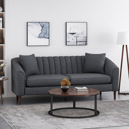 Contemporary 3 Seater Sofa With Accents Noble House