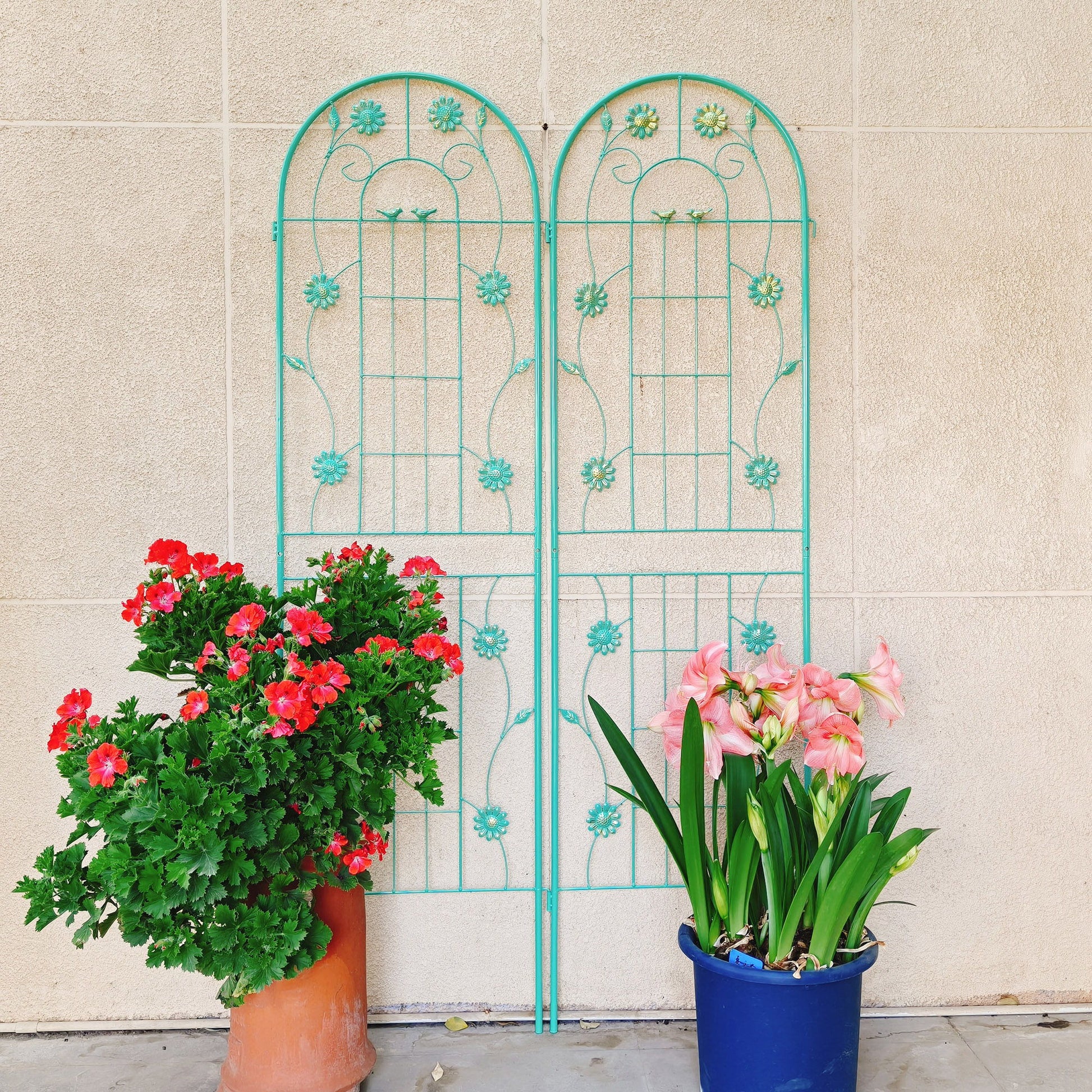 Metal Garden Trellis Rustproof Trellis For Climbing Plant Outdoor Flower Support Daily Nest