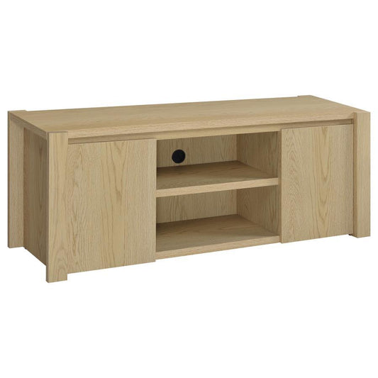 Laurelton - 60" 2-Door TV Stand Media Console - Light Oak Coaster Fine Furniture