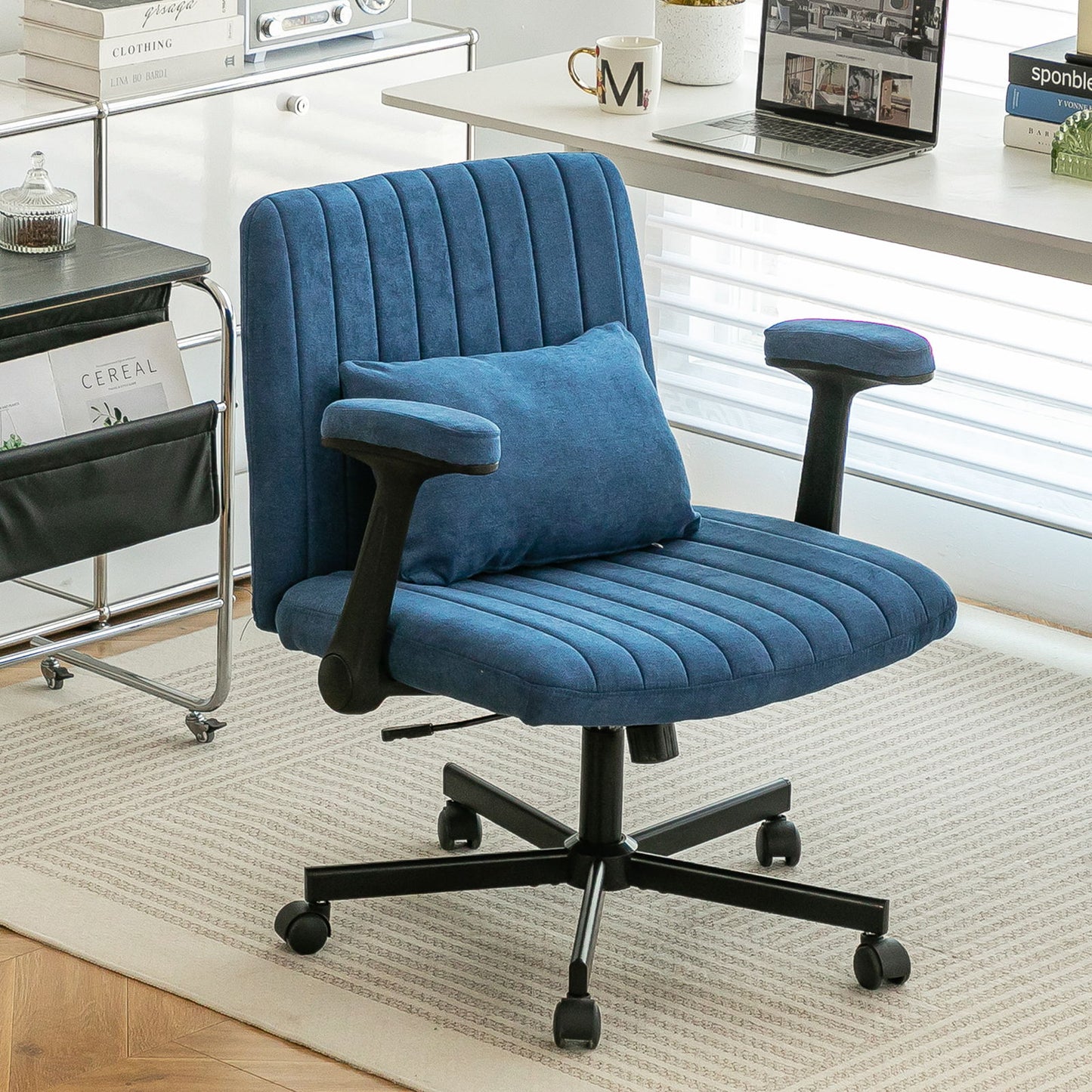 Criss Cross Armrest Office Chair With Wheels Home Essentials