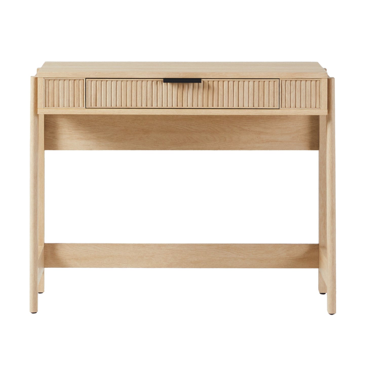 Transitional Reeded Writing Desk With Drawer Walker Edison