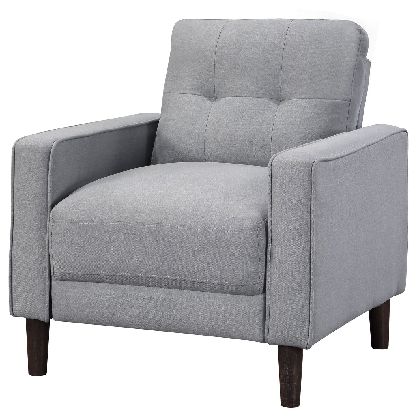 Harvey - Upholstered Tufted Accent Chair - Gray Furniture Max
