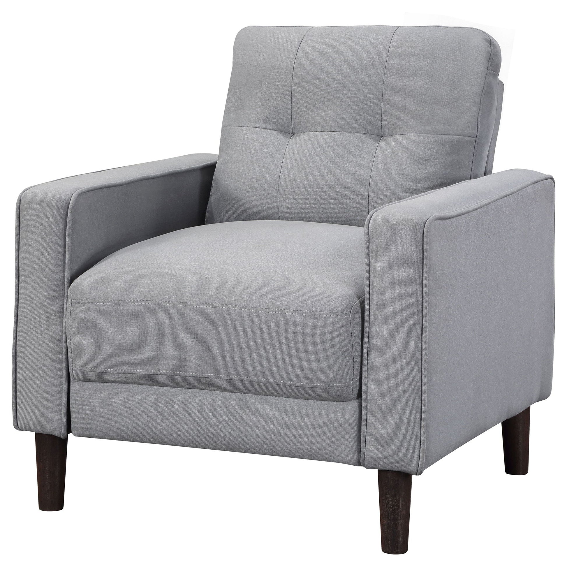 Harvey - Upholstered Tufted Accent Chair - Gray Furniture Max