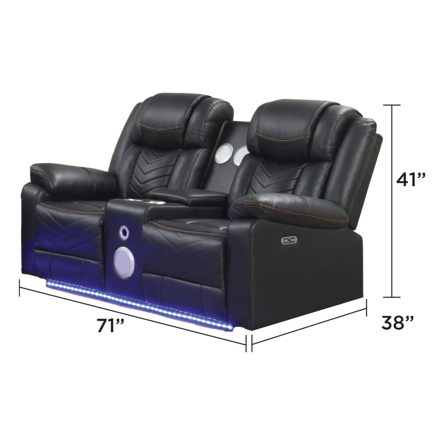 Challenger - LED Power Recliner Loveseat Matrix Furniture Group