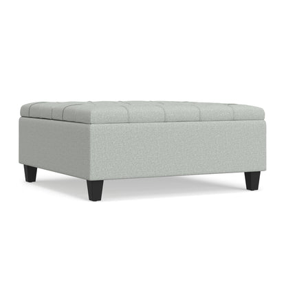 Harrison - Coffee Table Storage Ottoman Lift Top - Stone Gray Simpli-Home