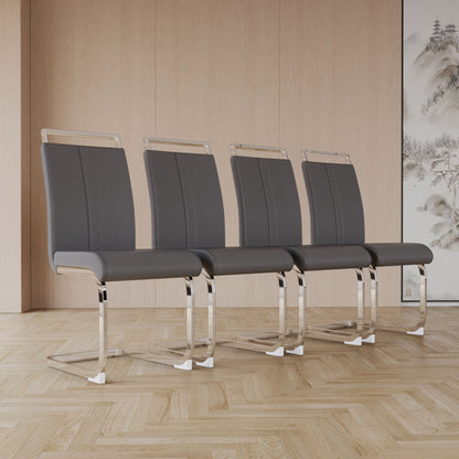 Modern Dining Chairs With Padded Seat, High Back Home Essentials