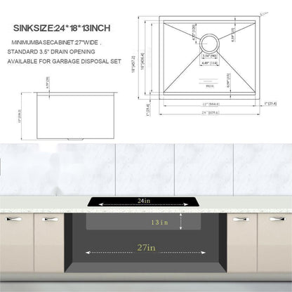 Laundry Workstation Undermount Utility Sink, Deep Single Bowl Daily Nest