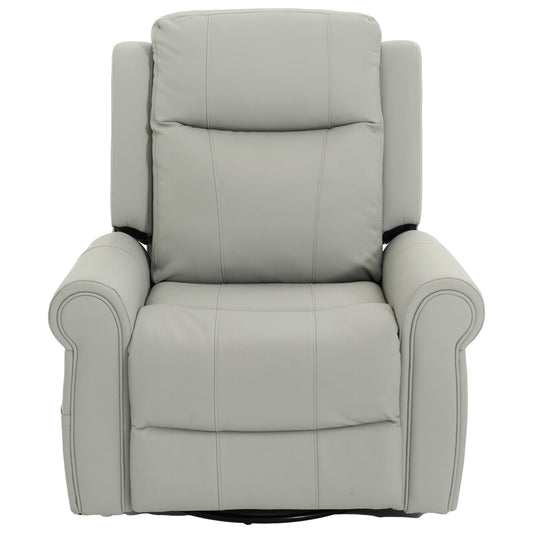 Manual Recliner Chair With 270 Degree Swivel, Massage & Heating, Dual Reclining Positions Noble House