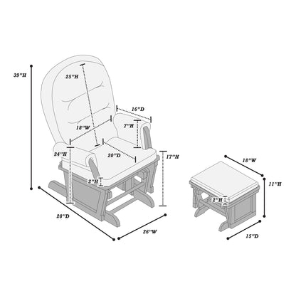 Glider Chair With Ottoman Home Essentials