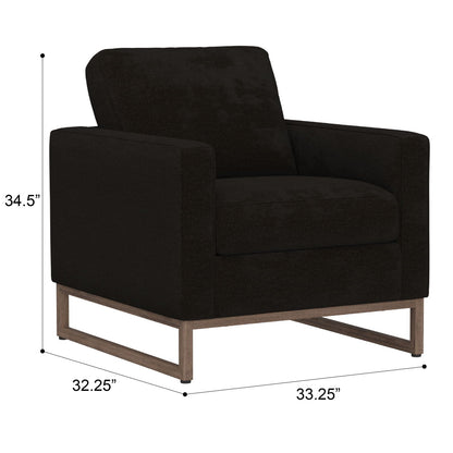 Accent Chair With Track Arm Design Emerald Home